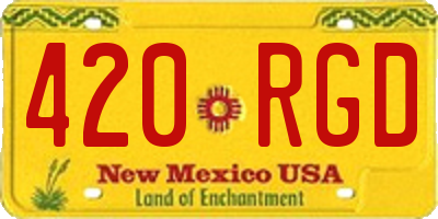 NM license plate 420RGD