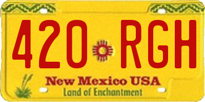 NM license plate 420RGH