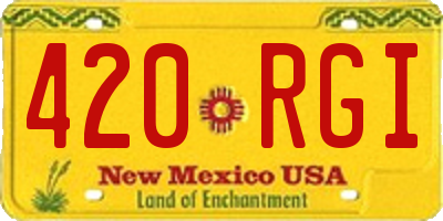 NM license plate 420RGI