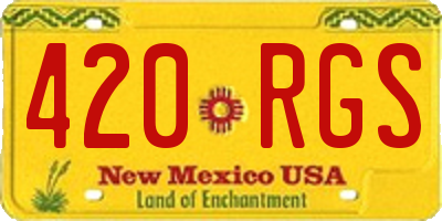 NM license plate 420RGS