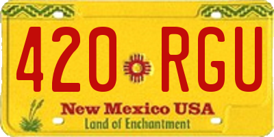 NM license plate 420RGU