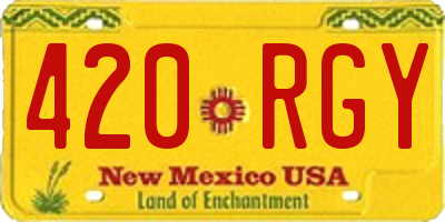 NM license plate 420RGY