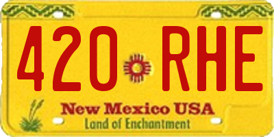 NM license plate 420RHE