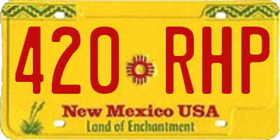 NM license plate 420RHP
