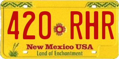 NM license plate 420RHR