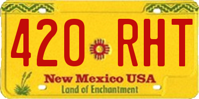 NM license plate 420RHT