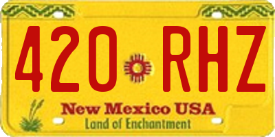 NM license plate 420RHZ
