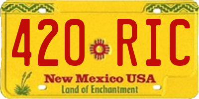 NM license plate 420RIC