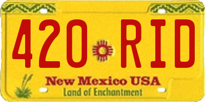 NM license plate 420RID
