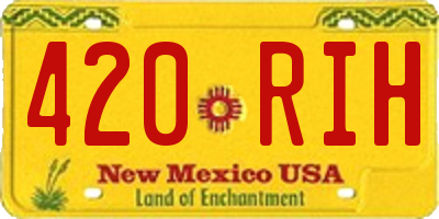 NM license plate 420RIH