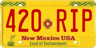 NM license plate 420RIP