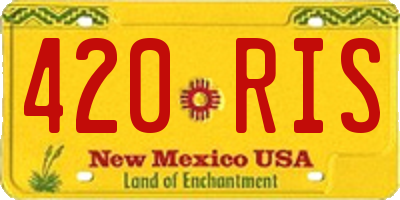 NM license plate 420RIS