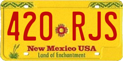 NM license plate 420RJS