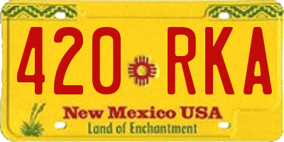 NM license plate 420RKA