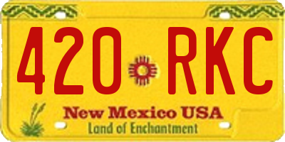NM license plate 420RKC