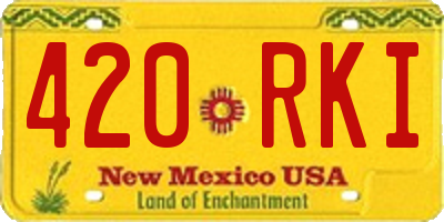 NM license plate 420RKI