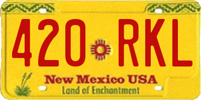 NM license plate 420RKL