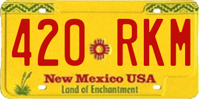 NM license plate 420RKM
