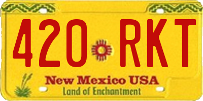 NM license plate 420RKT