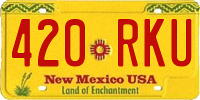 NM license plate 420RKU