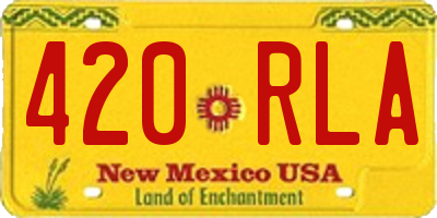 NM license plate 420RLA