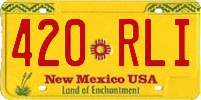 NM license plate 420RLI