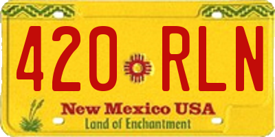 NM license plate 420RLN