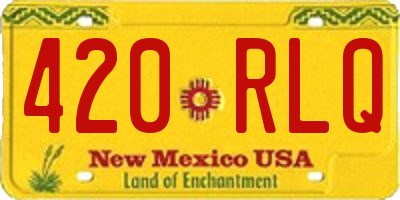 NM license plate 420RLQ