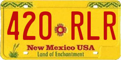 NM license plate 420RLR
