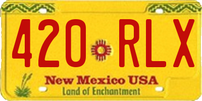 NM license plate 420RLX