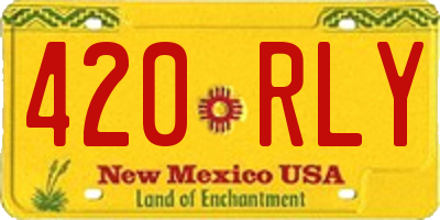 NM license plate 420RLY