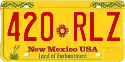 NM license plate 420RLZ