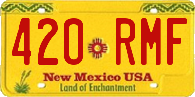 NM license plate 420RMF