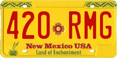NM license plate 420RMG