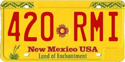 NM license plate 420RMI