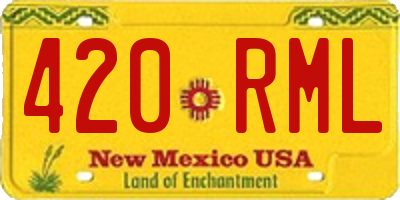 NM license plate 420RML