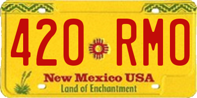 NM license plate 420RMO