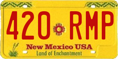 NM license plate 420RMP