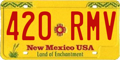 NM license plate 420RMV