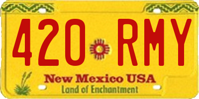 NM license plate 420RMY