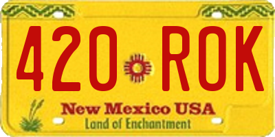 NM license plate 420ROK
