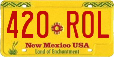 NM license plate 420ROL