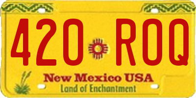 NM license plate 420ROQ