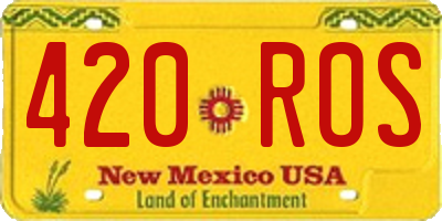 NM license plate 420ROS