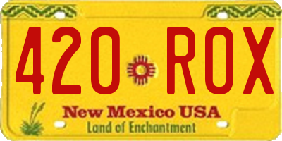 NM license plate 420ROX