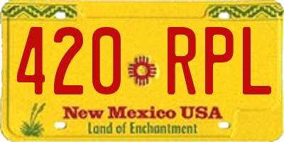 NM license plate 420RPL