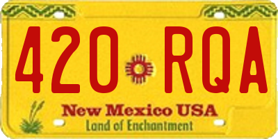 NM license plate 420RQA