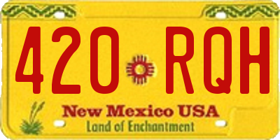 NM license plate 420RQH