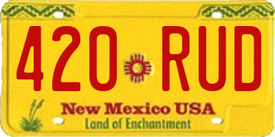 NM license plate 420RUD