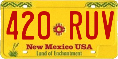 NM license plate 420RUV